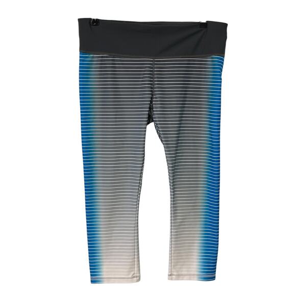 GAP Fit Gfast Blue and Gray Cropped Leggings L - Picture 1 of 7